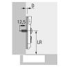 Монтажна планка Sensys дистанція 1,5 c ексцентриком (9071671) Hettich, купити - фото №2 - small