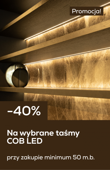 Taśmy COB LED 40% taniej przy zakupie od 50 m.b. - Strona główna
