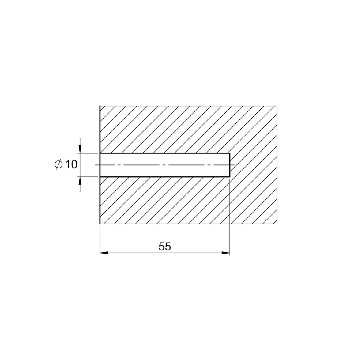 Дюбель розпірний D = 10 L = 50, нейлон Дюбель розпірний D = 10 L = 50, нейлон