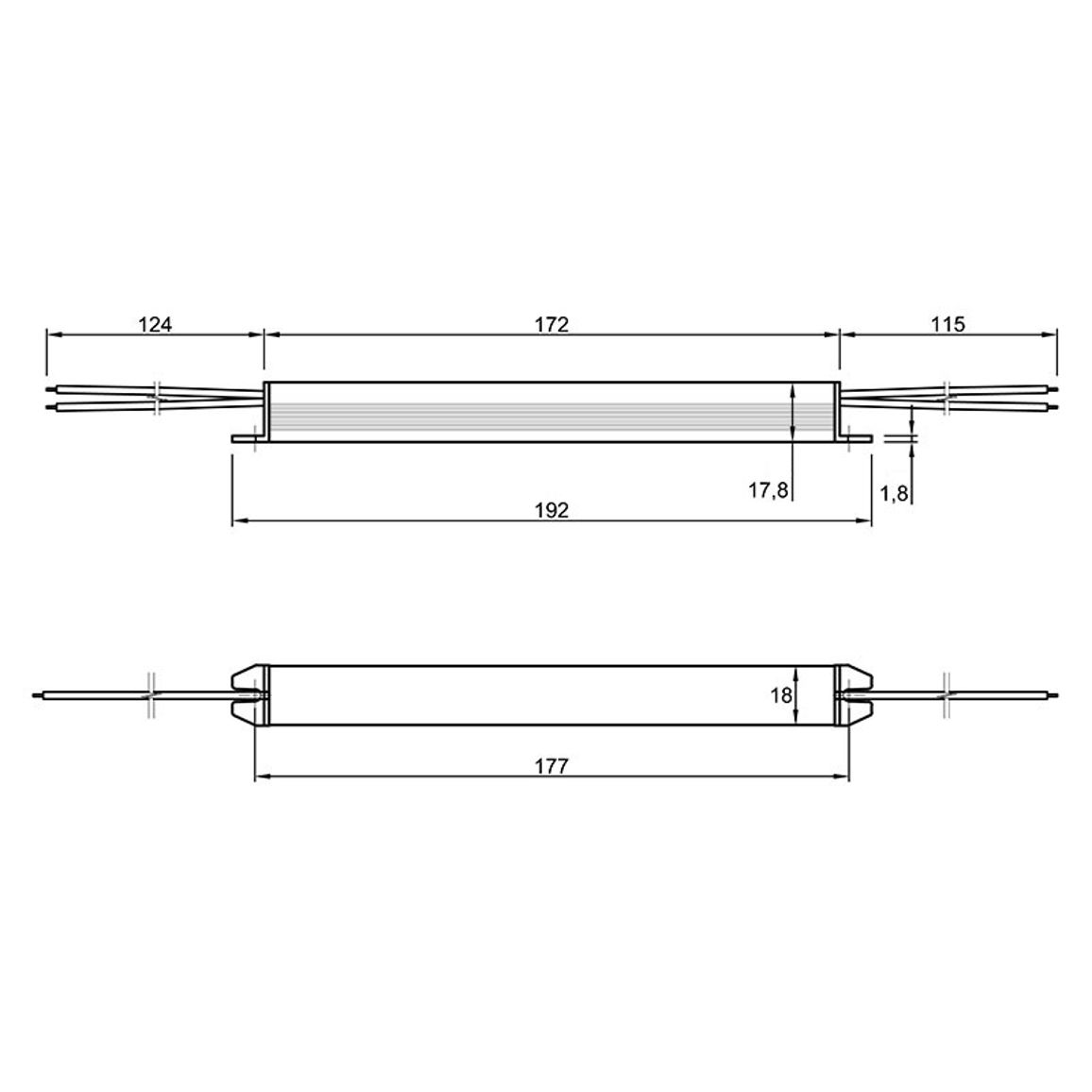 Блок живлення UltraSLIM, 12-24-IP20-2Y, метал. корпус Блок живлення UltraSLIM, 12-24-IP20-2Y, метал. корпус