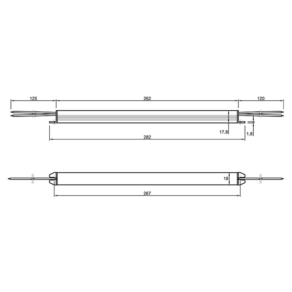 Блок питания UltraSLIM, 12-36-IP20-2Y, метал. корпус