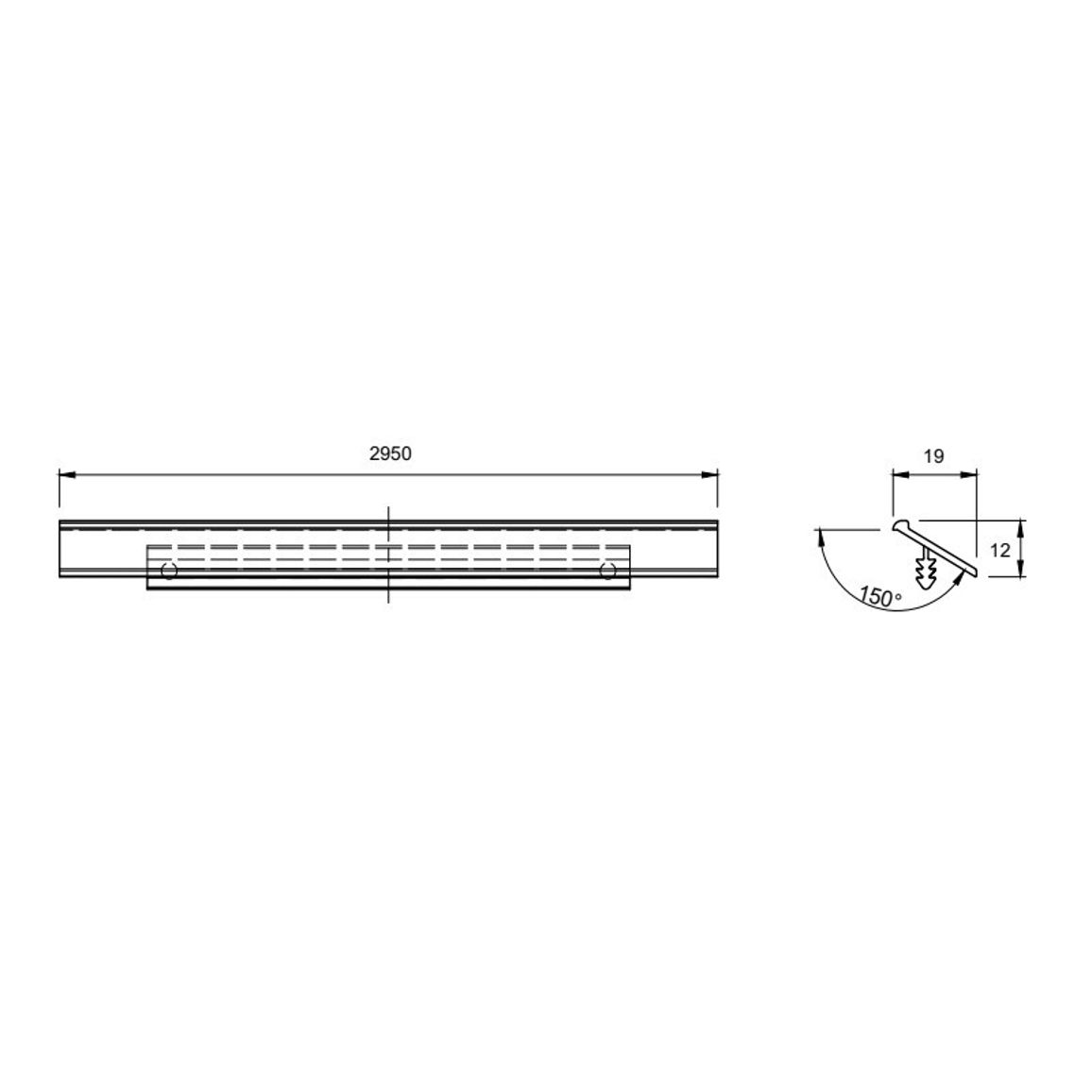 Ручка Cosma M 622 L=2950mm никель (м.п.) Ручка Cosma M 622 L=2950mm никель (м.п.)