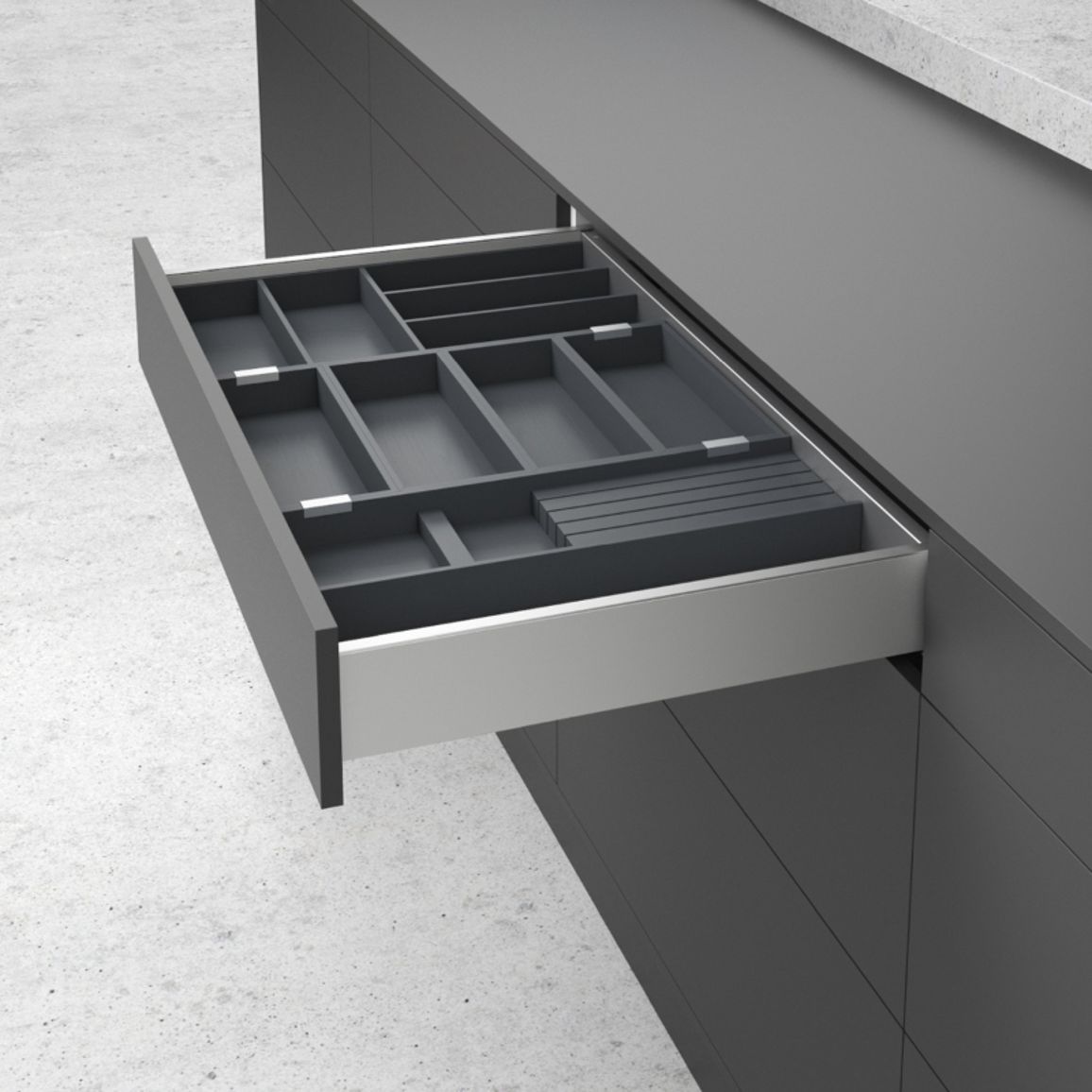 Організація OrgaTray 270 з'єднувач, алюміній (9278312) Hettich Організація OrgaTray 270 з'єднувач, алюміній (9278312) Hettich