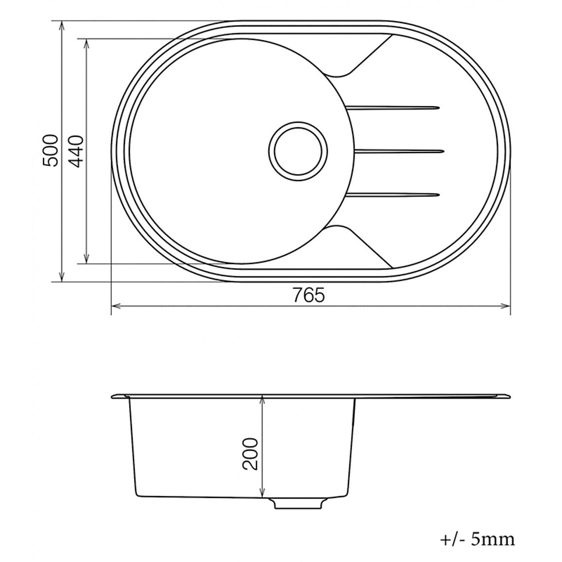 Мойка гранитная Model S 030.78 терра Cascata