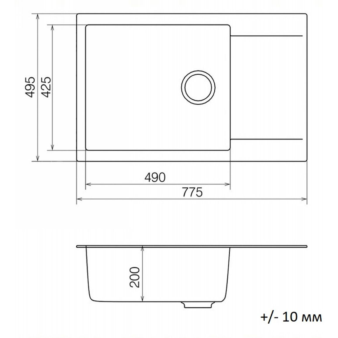Мойка гранитная Model K 040.78 XL терра Cascata Мойка гранитная Model K 040.78 XL терра Cascata