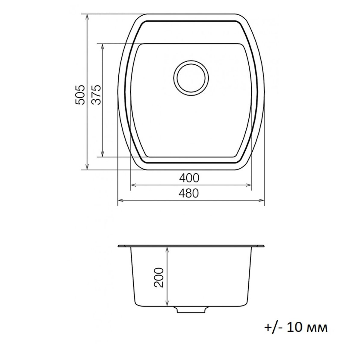 Мийка гранітна Model N 050.48 терра Cascata Мийка гранітна Model N 050.48 терра Cascata