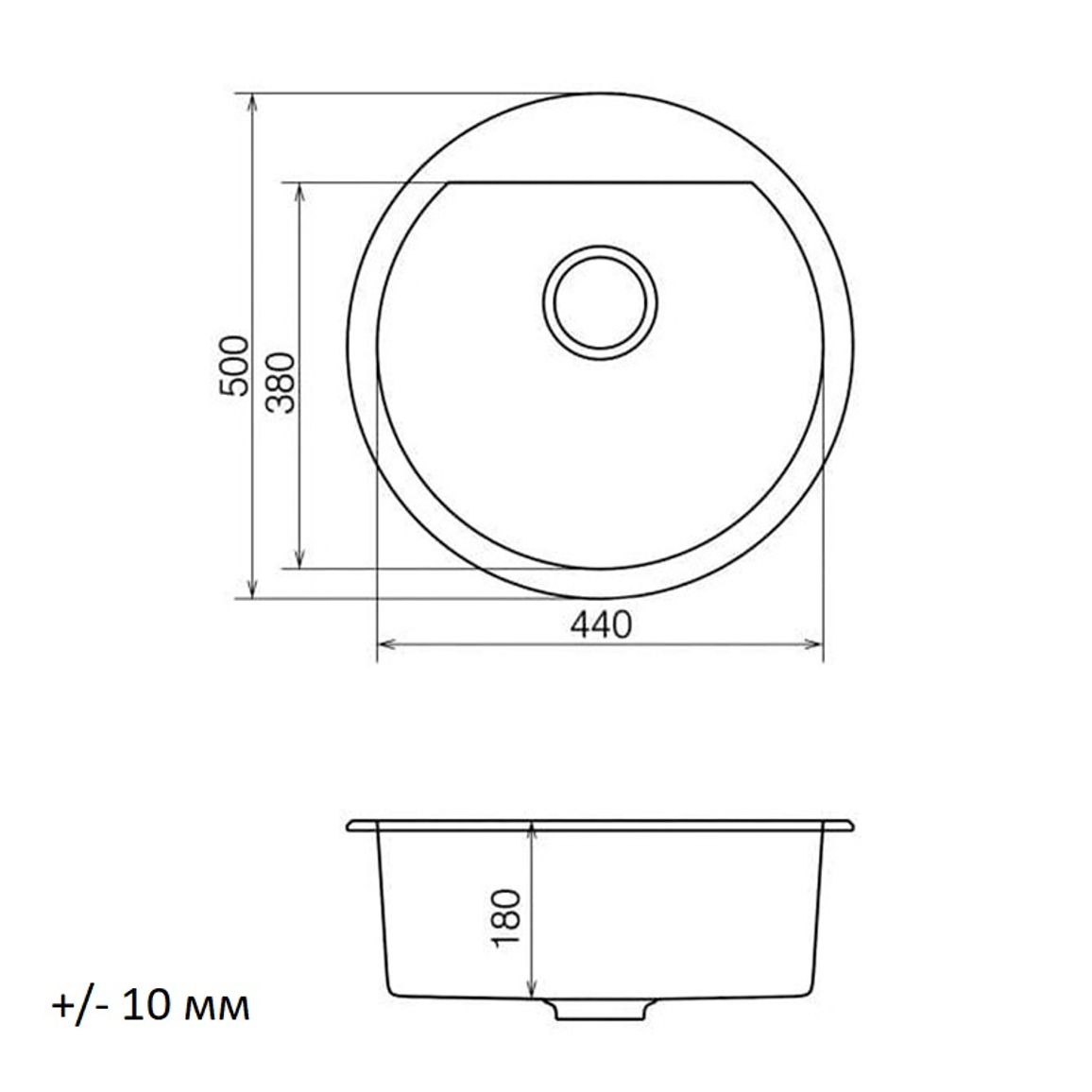Мийка гранітна Model T 020.50 сірий Cascata Мийка гранітна Model T 020.50 сірий Cascata