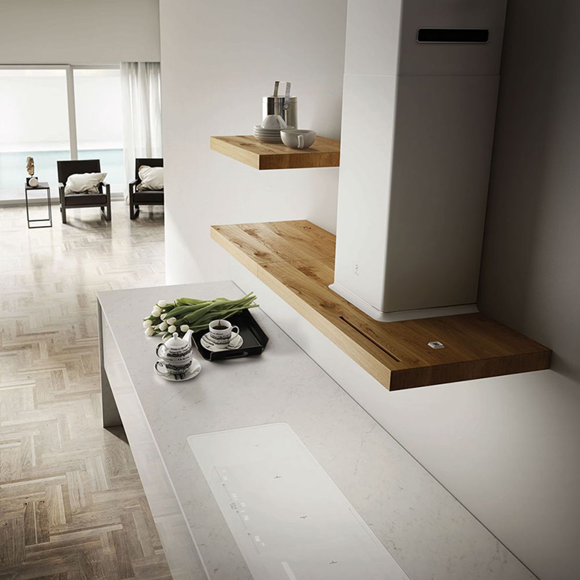 Витяжка Купольна BIO WH/A 90 ROVERE Біла ELICA Витяжка Купольна BIO WH/A 90 ROVERE Біла ELICA
