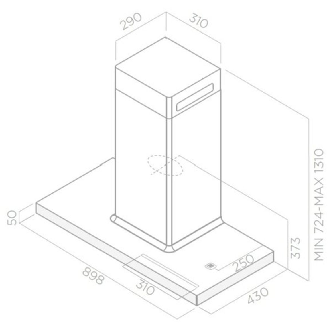 Витяжка Купольна BIO WH/A 90 ROVERE Біла ELICA Витяжка Купольна BIO WH/A 90 ROVERE Біла ELICA