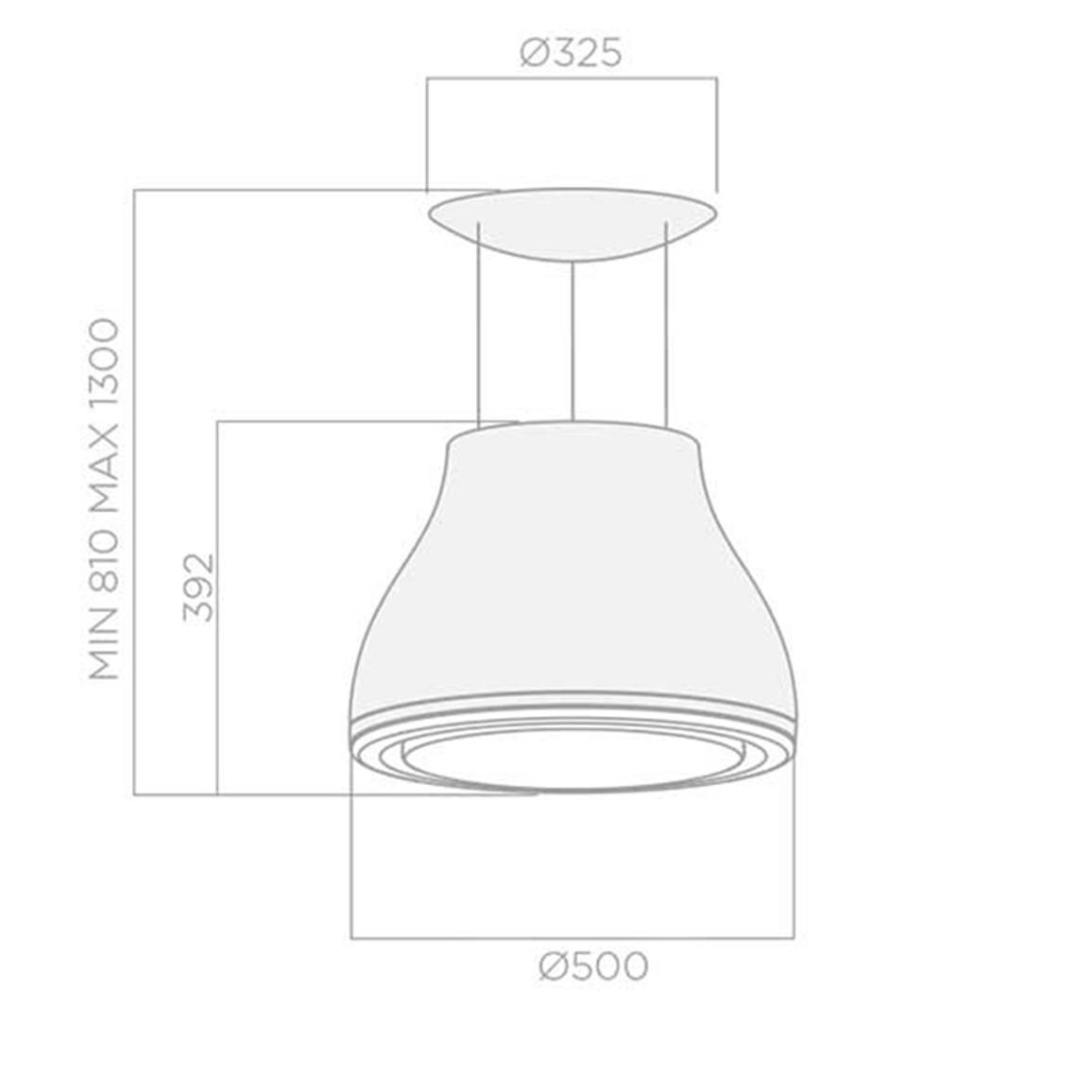 Вытяжка Островная SHINING PELTROX/F/50 Серая ELICA