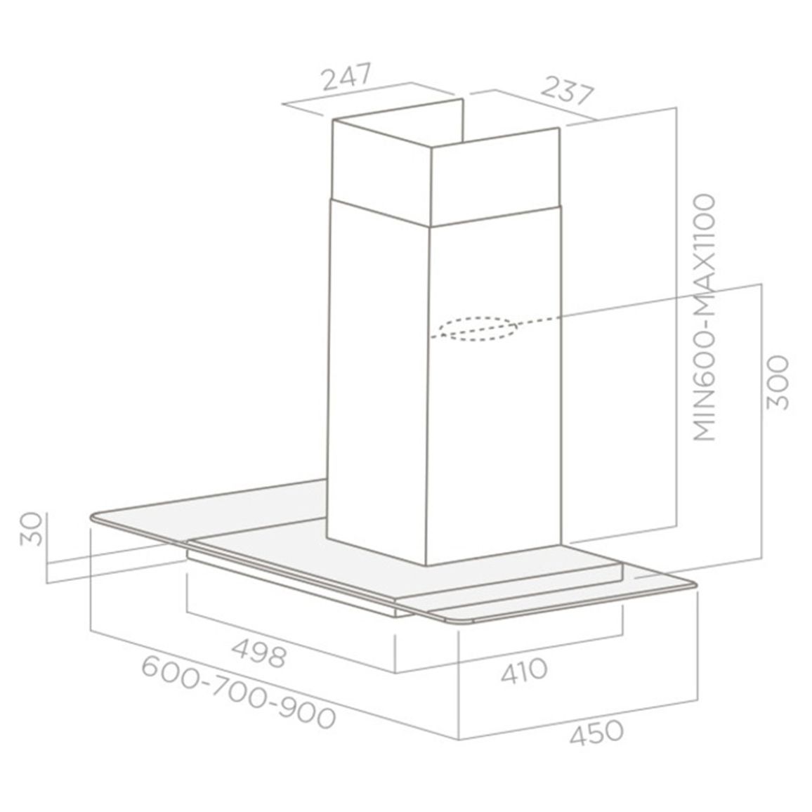 Вытяжка Купольная FLAT GLASS IX A/90 Нерж. ELICA Вытяжка Купольная FLAT GLASS IX A/90 Нерж. ELICA