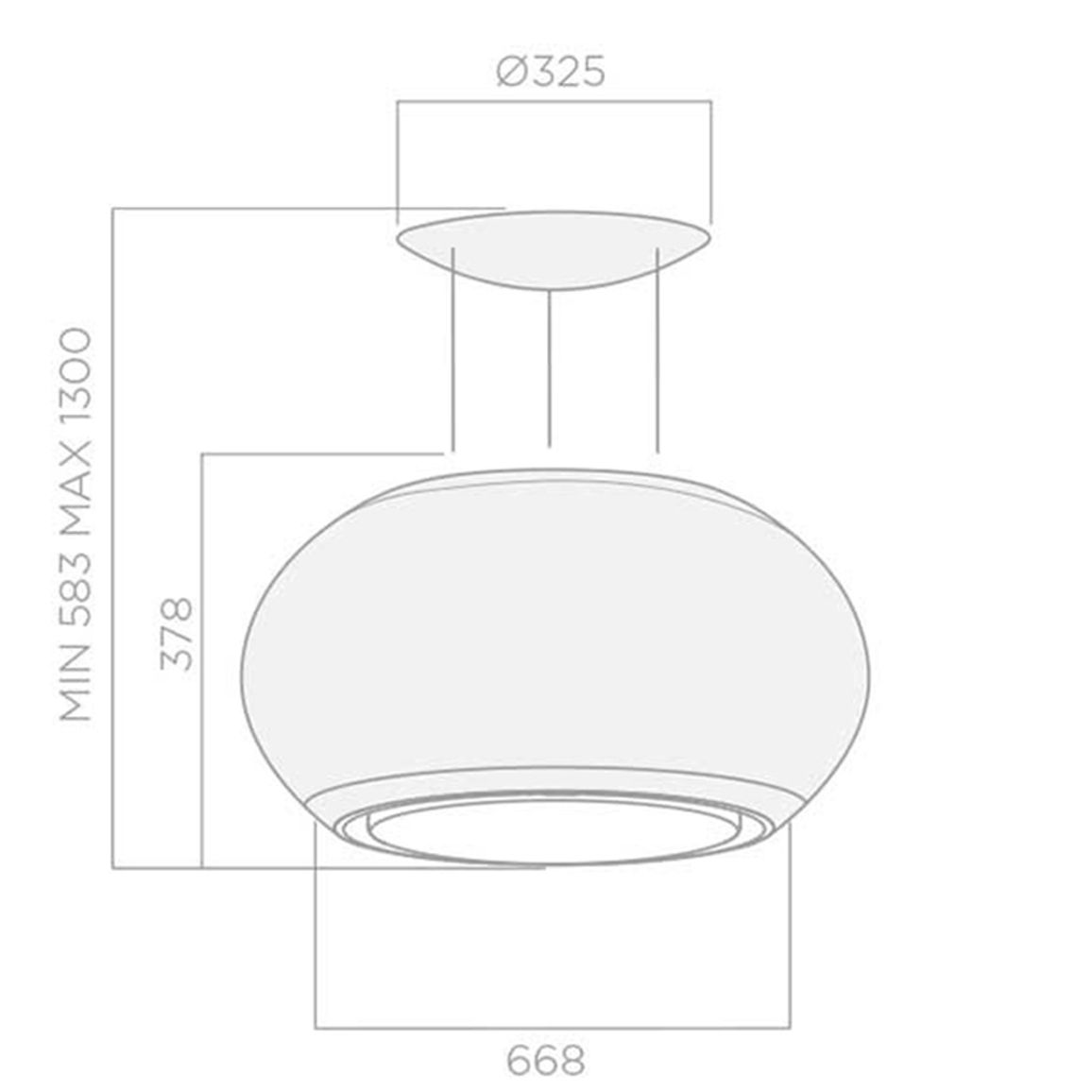 Вытяжка Островная INTERSTELLAR BL/F/65 Черная ELICA