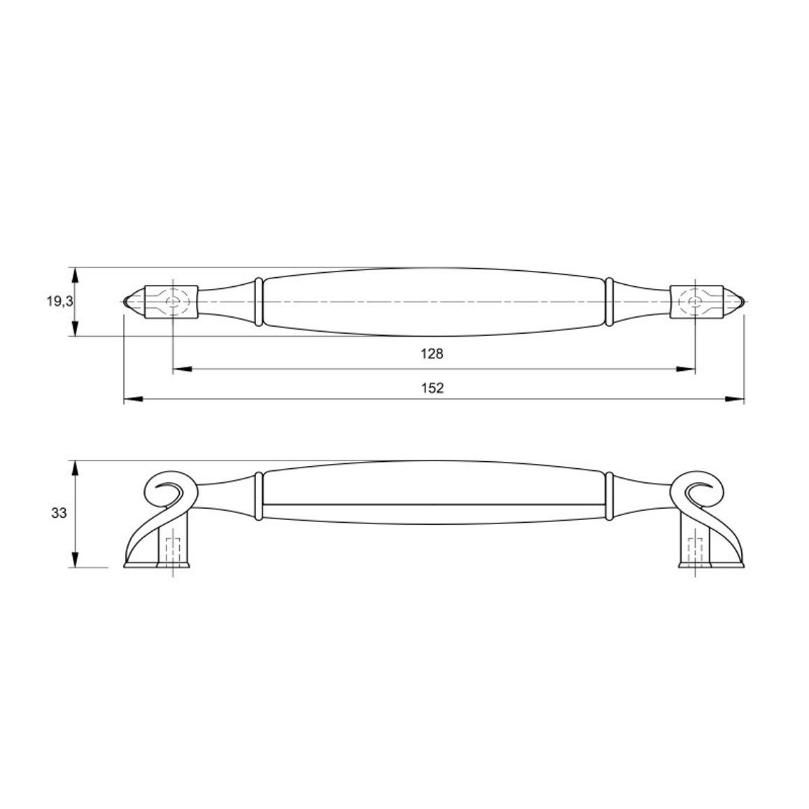 Ручка Ferro Fiori CR 9001.128 черный матовый|белый Ручка Ferro Fiori CR 9001.128 черный матовый|белый