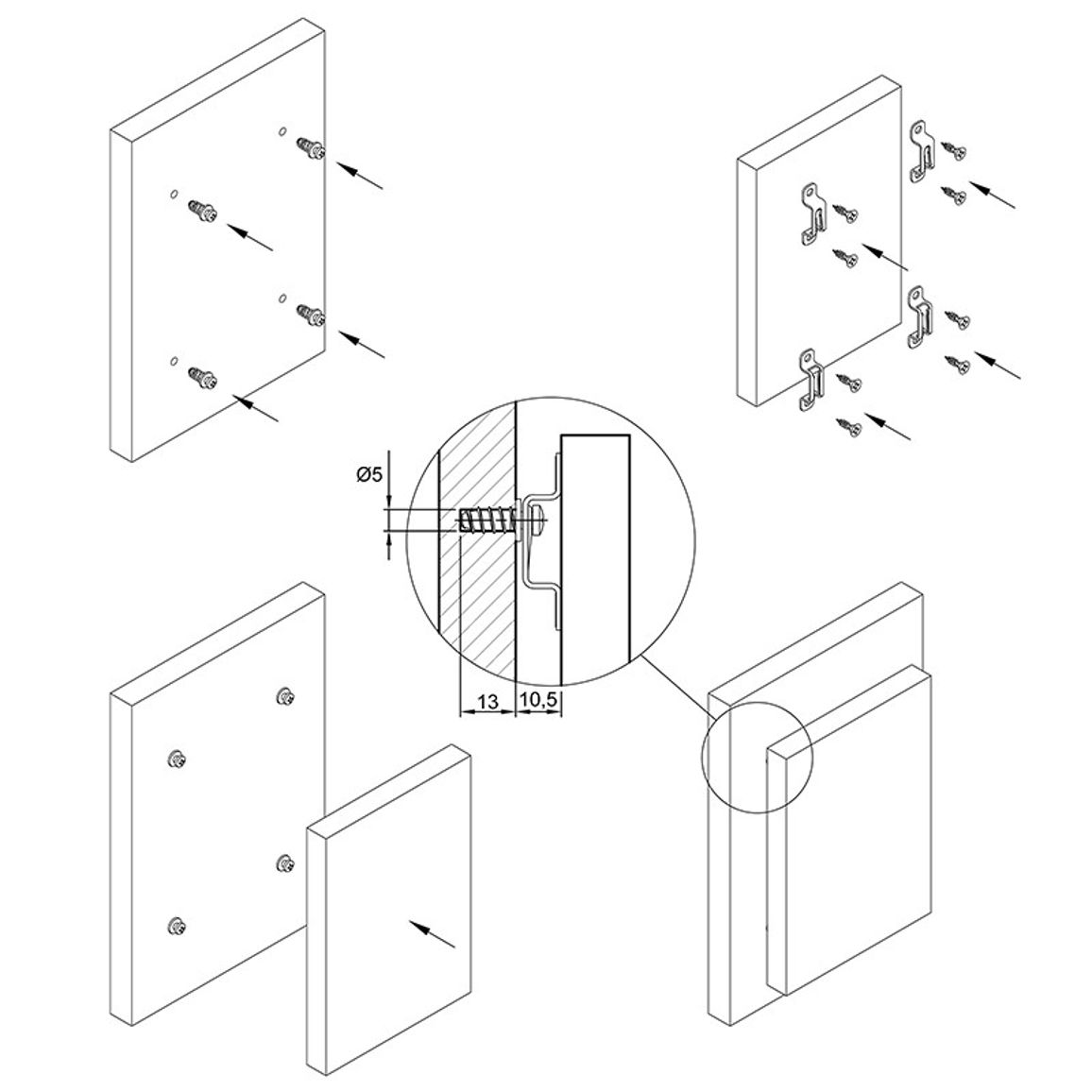 Гвинт для стяжки Invisio 5,0х12,7 Siso Гвинт для стяжки Invisio 5,0х12,7 Siso