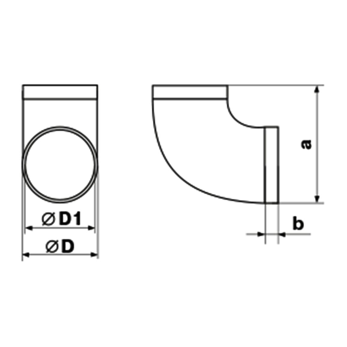 Колено d 100  под 90° VENTS (121)
