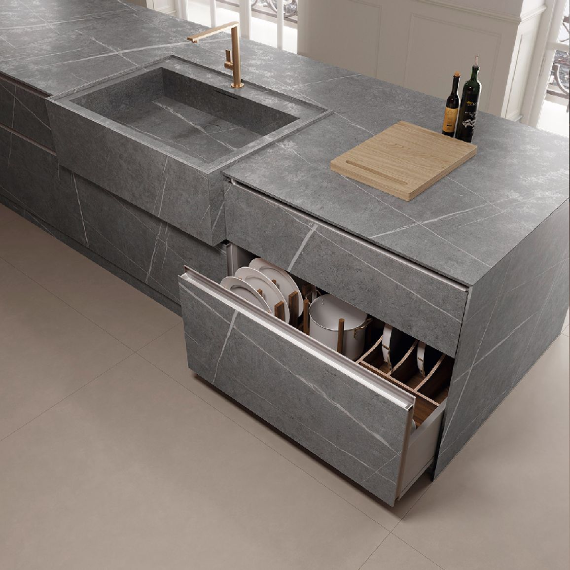 Керамогранит Inalco Senda Gris natural 12mm 3200Х1600 Керамогранит Inalco Senda Gris natural 12mm 3200Х1600