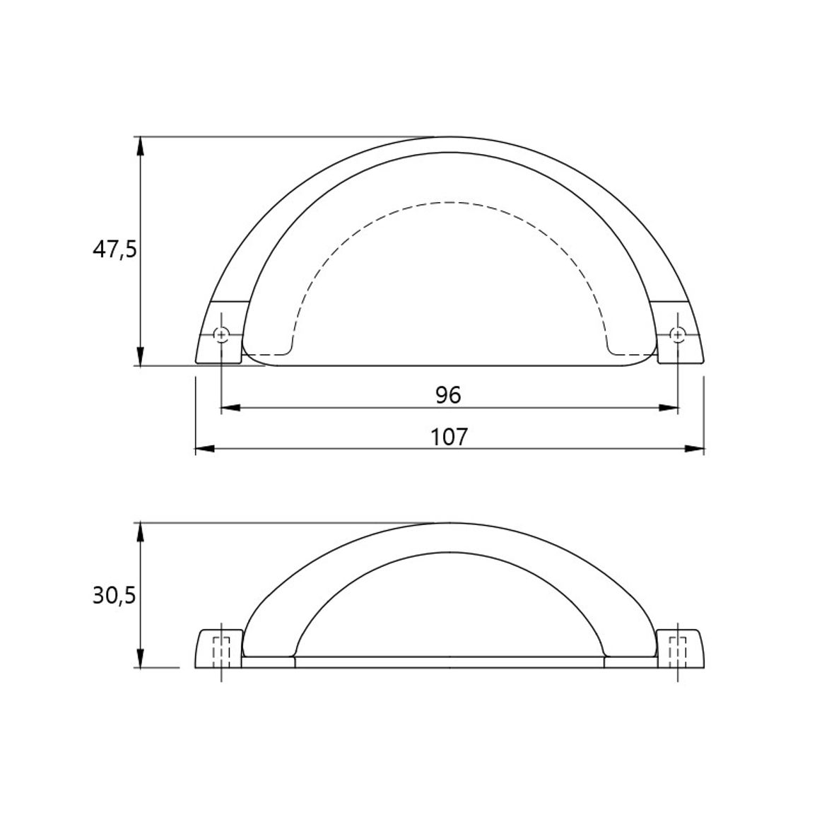 Ручка Ferro Fiori CR 9007.96 черный матовый|белый Ручка Ferro Fiori CR 9007.96 черный матовый|белый