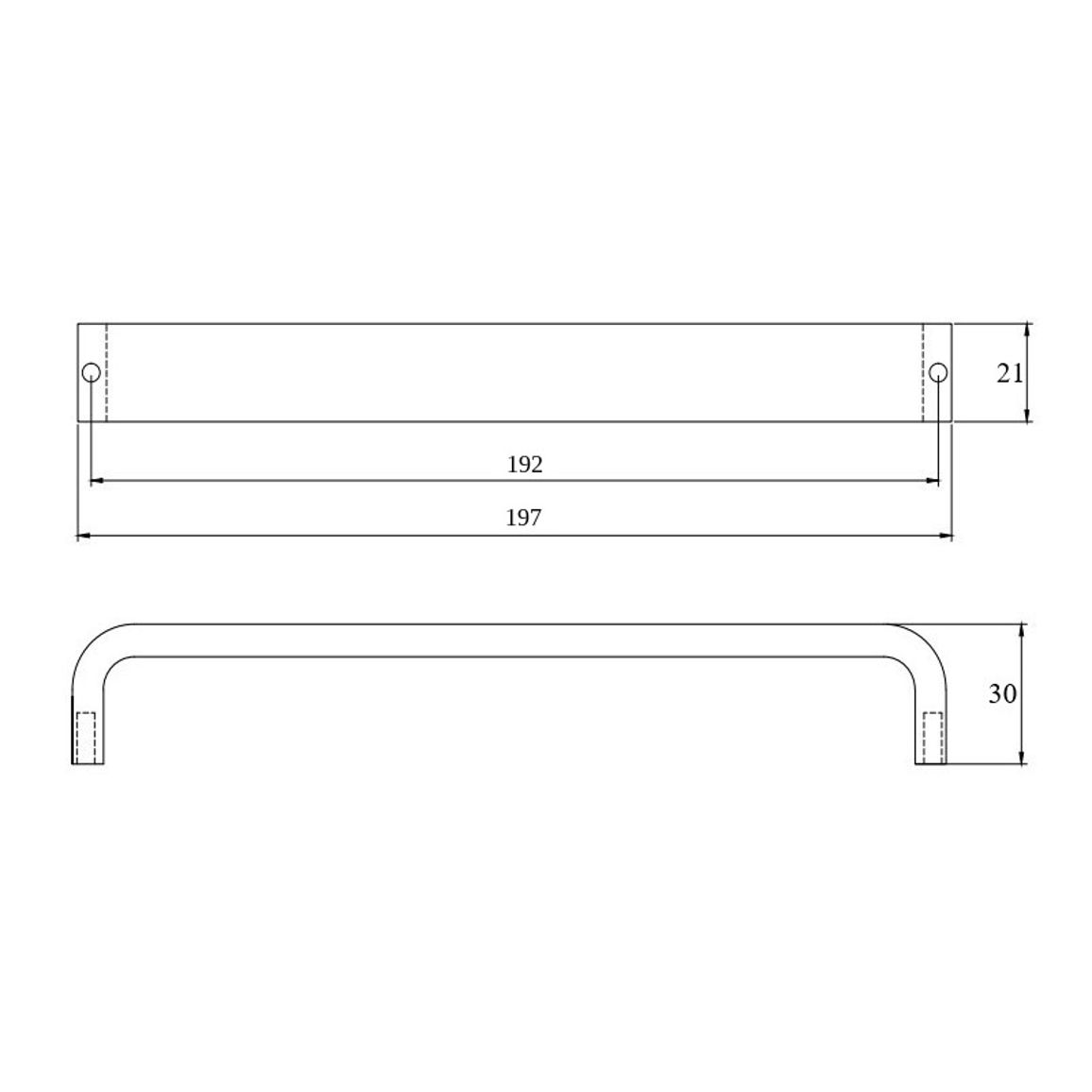 Ручка Ferro Fiori M 0090.192 алюміній Ручка Ferro Fiori M 0090.192 алюміній