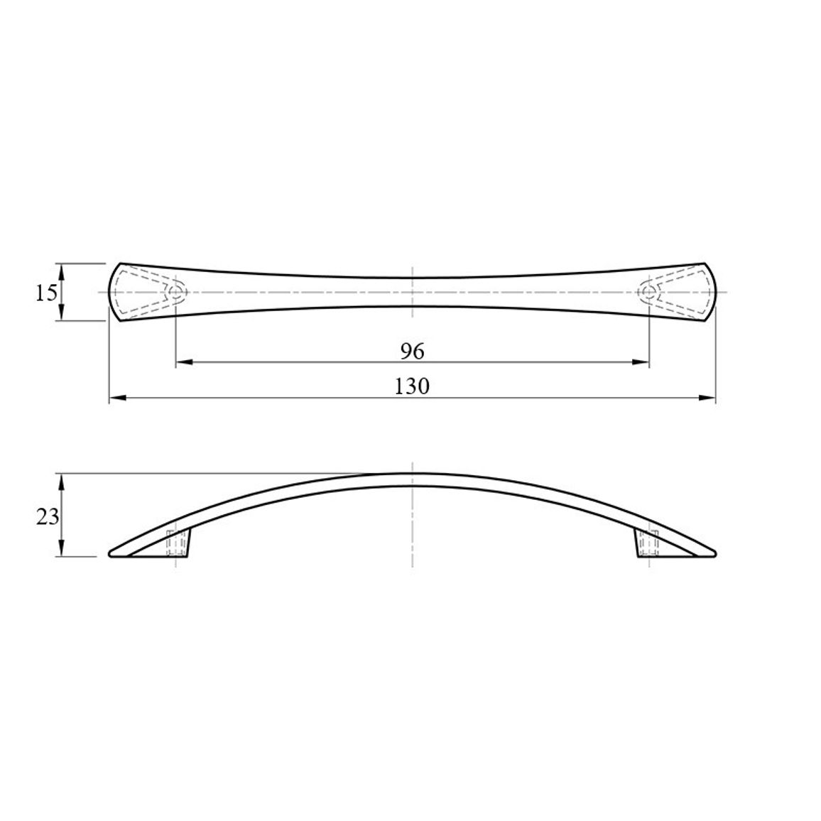 Ручка UN 9004/96-1 (DN 90/96 G2) хром Ручка UN 9004/96-1 (DN 90/96 G2) хром