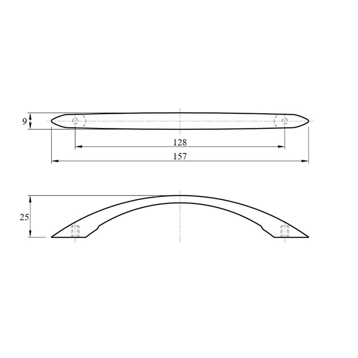 Ручка US 2604/128-1 (DS 26/128 G2) хром