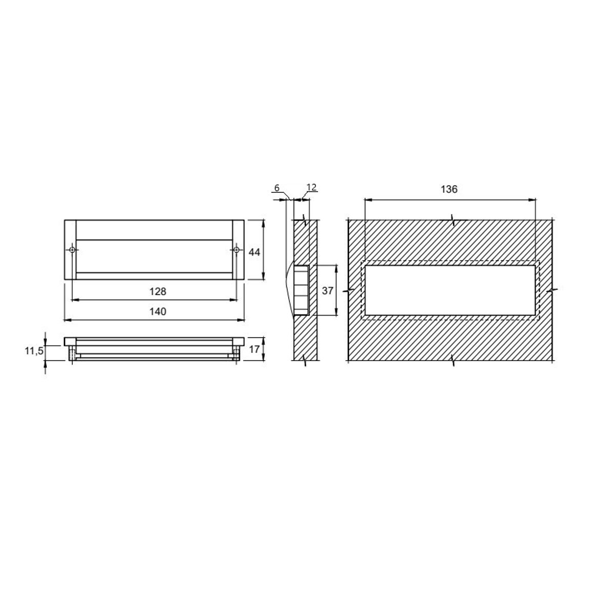 Ручка Ferro Fiori M 0010.128 чёрный браш Ручка Ferro Fiori M 0010.128 чёрный браш