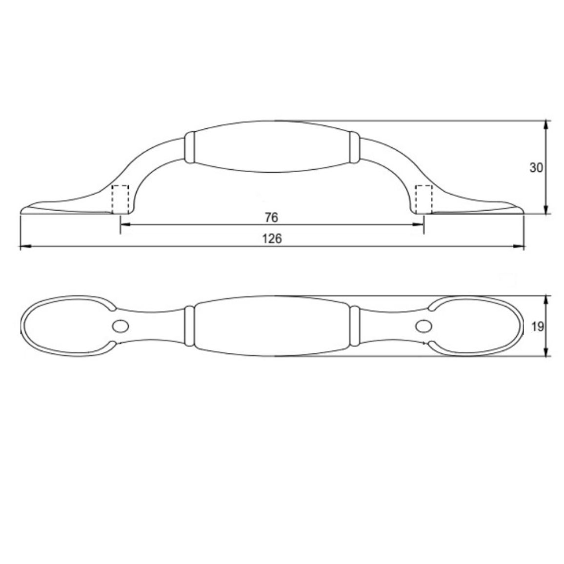 Ручка Ferro Fiori CR 9040.076.C античная бронза | laso Ручка Ferro Fiori CR 9040.076.C античная бронза | laso