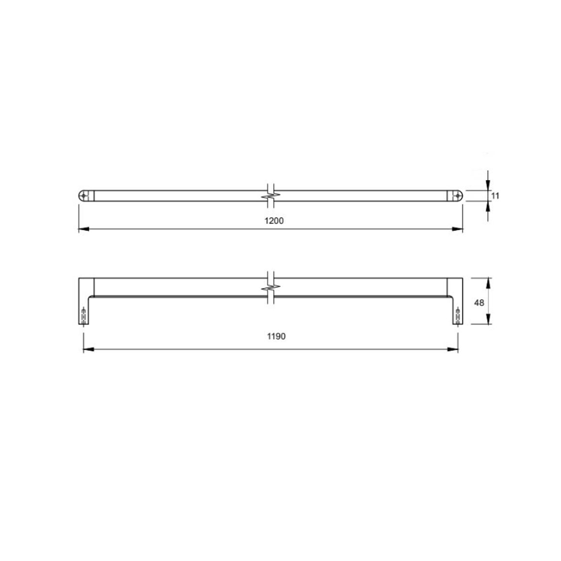 Ручка Cosma M 827. L=1200mm черный мат Ручка Cosma M 827. L=1200mm черный мат