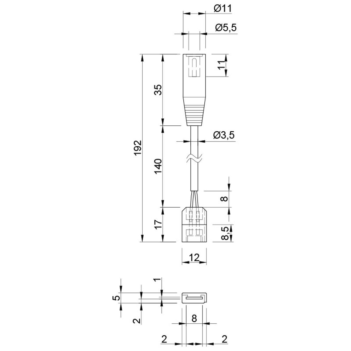 Коннектор для LED-3528 SMD с разъемом Jack 5,5мм Коннектор для LED-3528 SMD с разъемом Jack 5,5мм