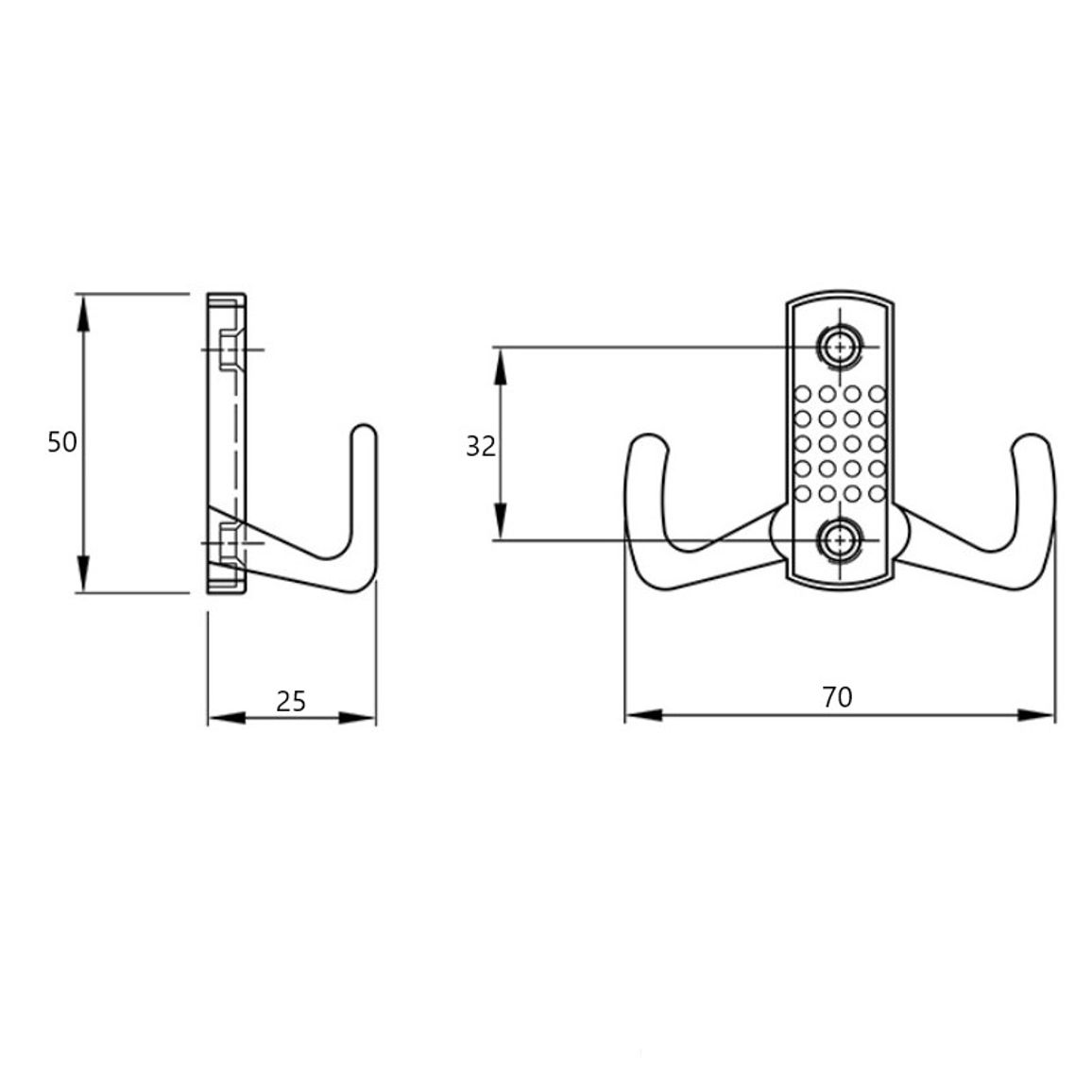 Крючок Z-341-1 (DW 341 G2) (FF 15/342) хром Крючок Z-341-1 (DW 341 G2) (FF 15/342) хром