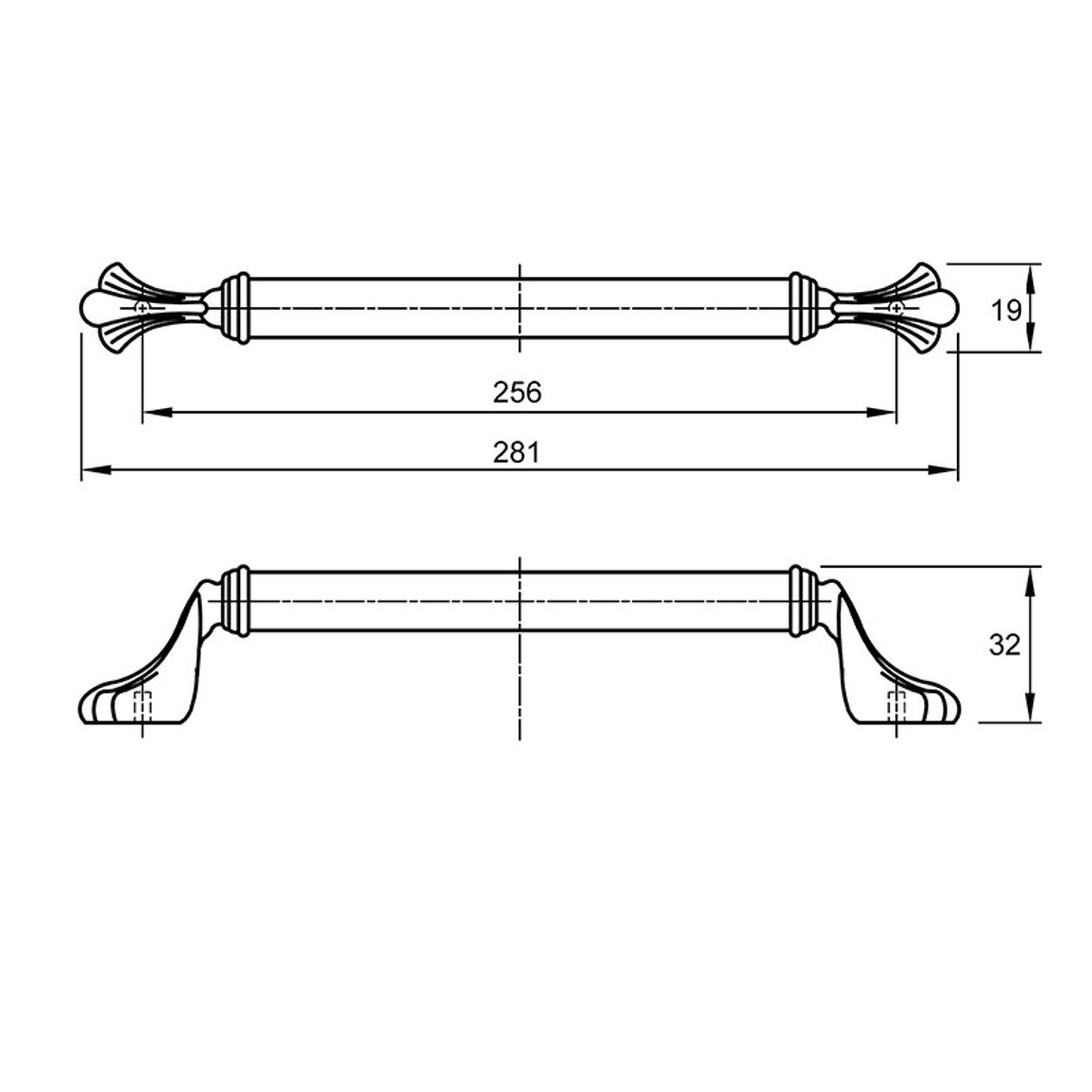 Ручка VV 832/256 INOX/коричневый, Турция Ручка VV 832/256 INOX/коричневый, Турция