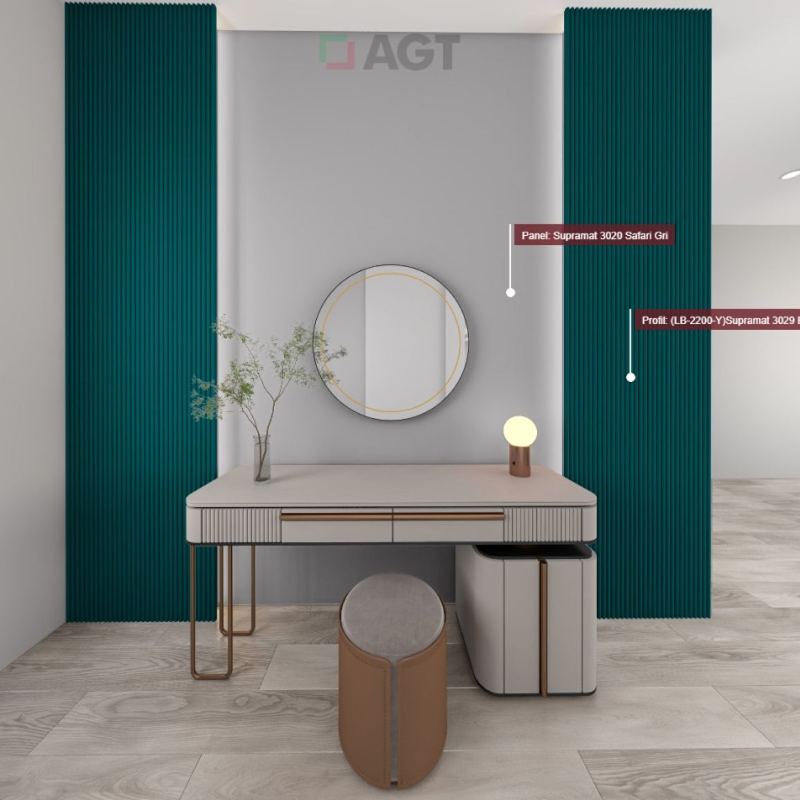 Стеновая панель AGT LB-2200 3029 Тихий океан Supramat 2800х101х18мм Стеновая панель AGT LB-2200 3029 Тихий океан Supramat 2800х101х18мм