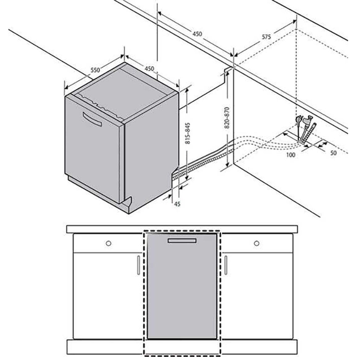 Посудомоечная машина встраиваемая DW50R4040BB/WT SAMSUNG