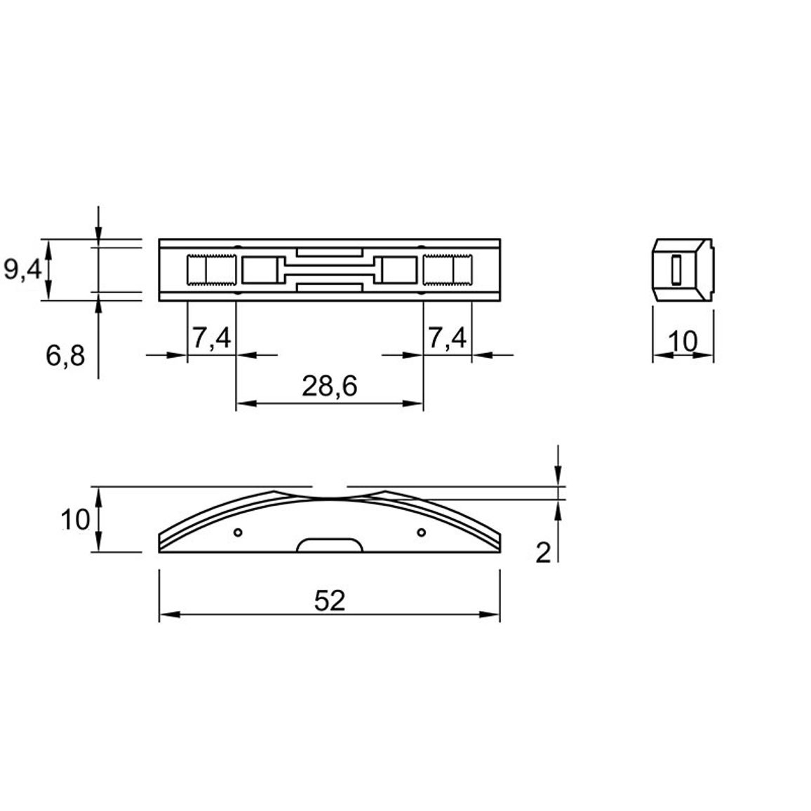 Элемент стяжки Clamex P-10 ответная часть, Lamello