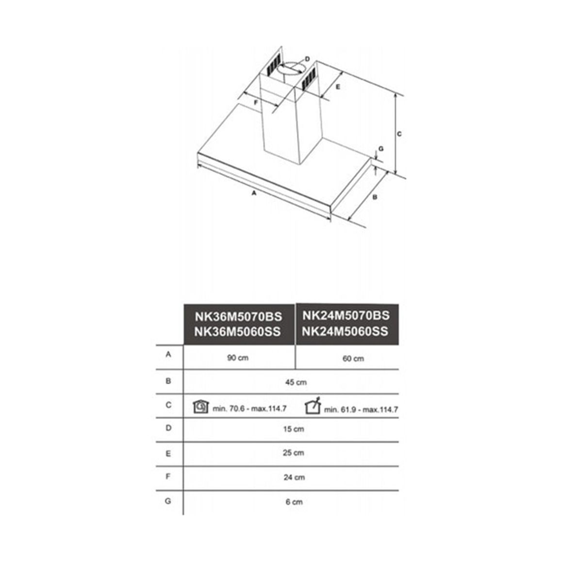 Витяжка NK24M5070BS/UR SAMSUNG Витяжка NK24M5070BS/UR SAMSUNG