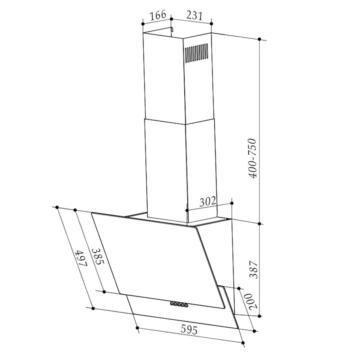 Вытяжка ALTEA WH A 60 PB/GL/A 600мм белая INTERLINE Вытяжка ALTEA WH A 60 PB/GL/A 600мм белая INTERLINE