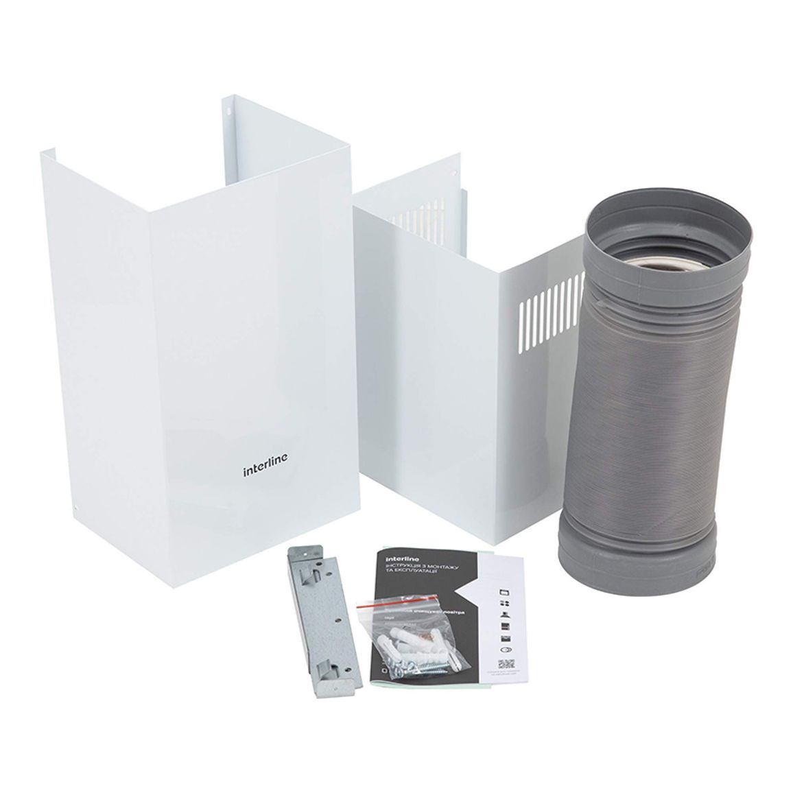 Вытяжка FLOW WH A/60/GL/M 600мм белая INTERLINE