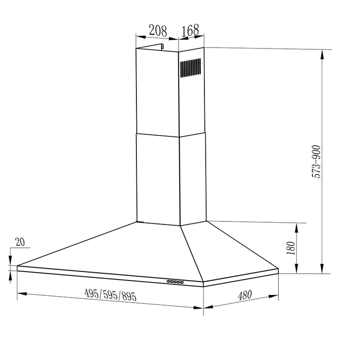 Вытяжка UNNA WH A/60 PB/2/T 600мм белая INTERLINE Вытяжка UNNA WH A/60 PB/2/T 600мм белая INTERLINE