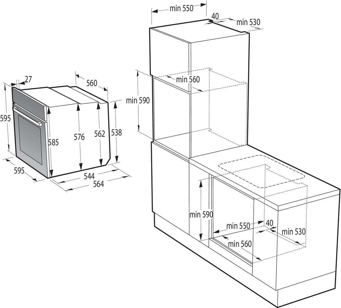 Духовка встраиваемая BOS 6737 E13FBG Gorenje