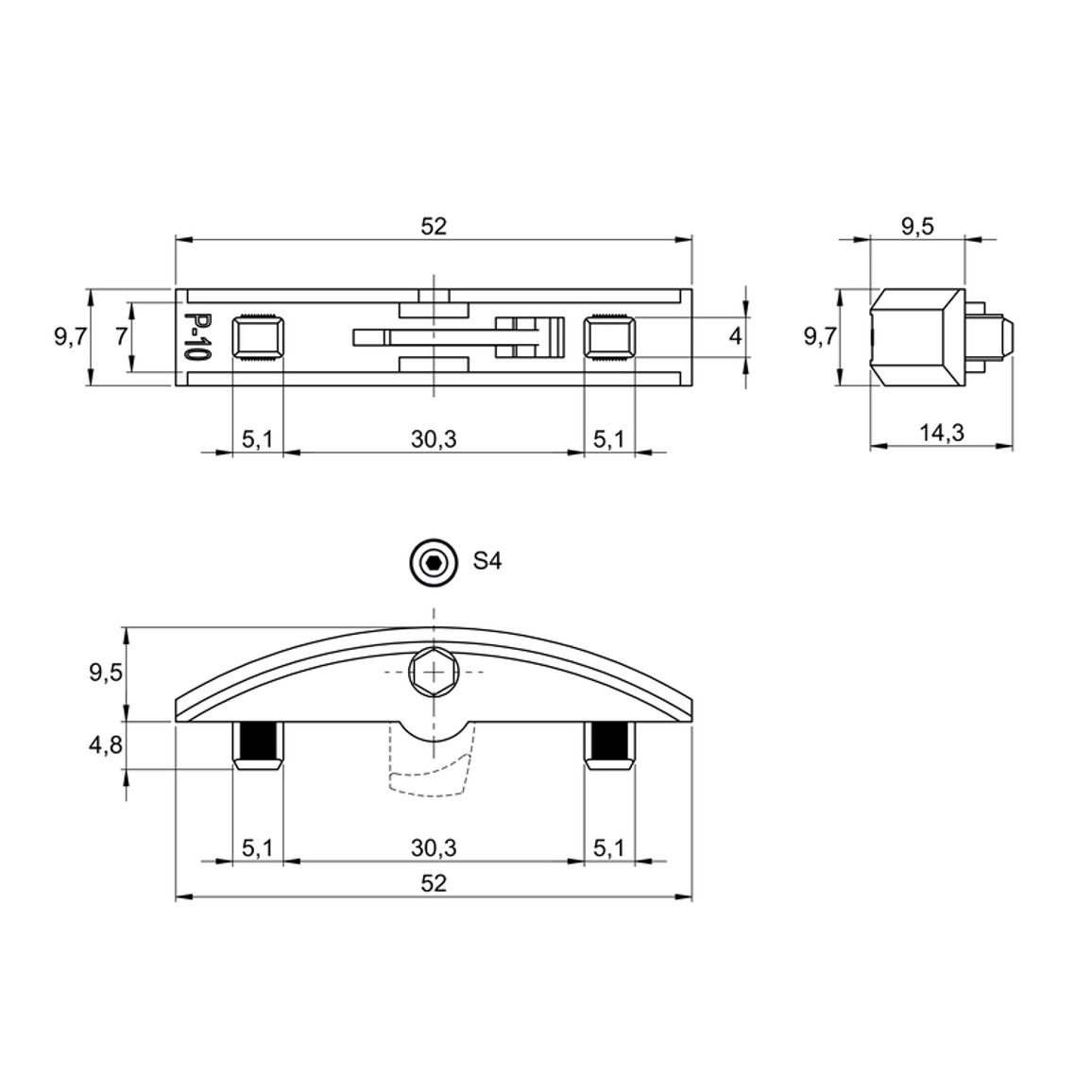 Комплект елементів стяжки Clamex P-10 (1 шт), Lamello