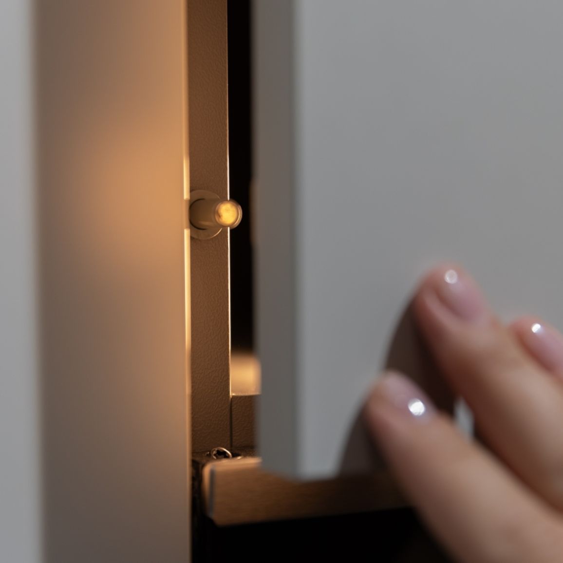Выталкиватель врезной PushOpen Magnit mini серый Muller Выталкиватель врезной PushOpen Magnit mini серый Muller
