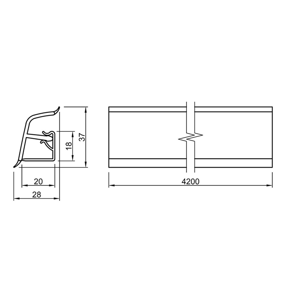 Бортик 118 LUXEFORM WS210 Эстель 4,2м (акс.92107) Бортик 118 LUXEFORM WS210 Эстель 4,2м (акс.92107)