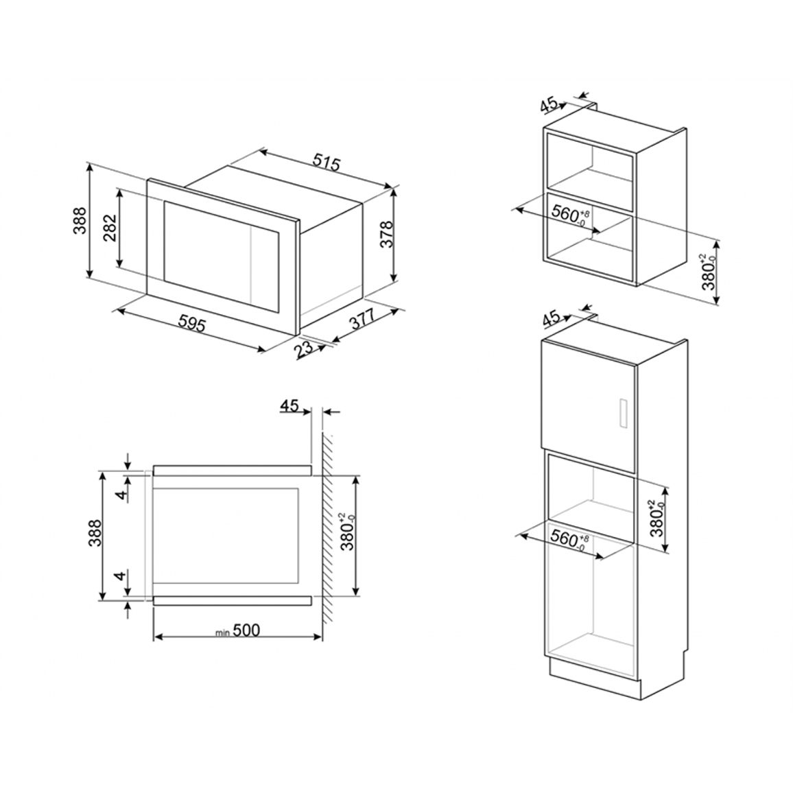 Встраиваемая микроволновая печь FMI625CN Smeg