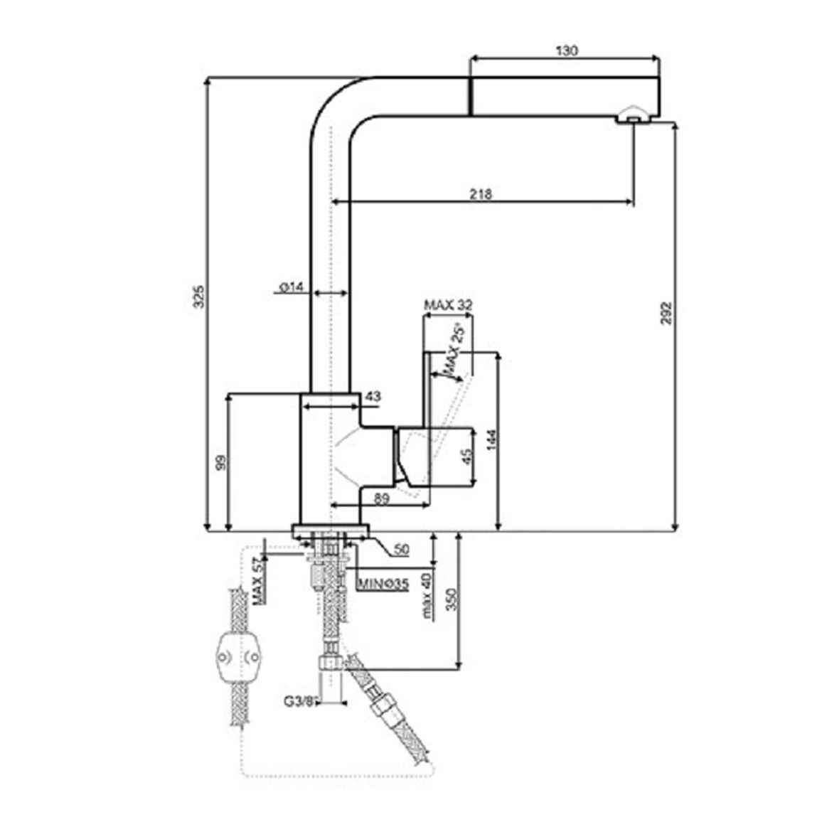 Змішувач (в/ш) хром MID1CR Smeg Змішувач (в/ш) хром MID1CR Smeg