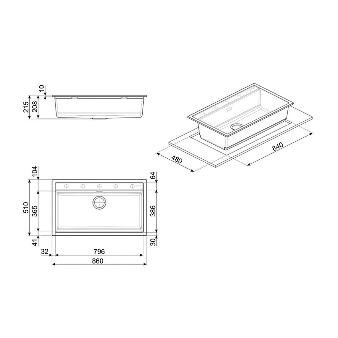 Мойка гранит Quadra цемент VSGX860CT Smeg Мойка гранит Quadra цемент VSGX860CT Smeg