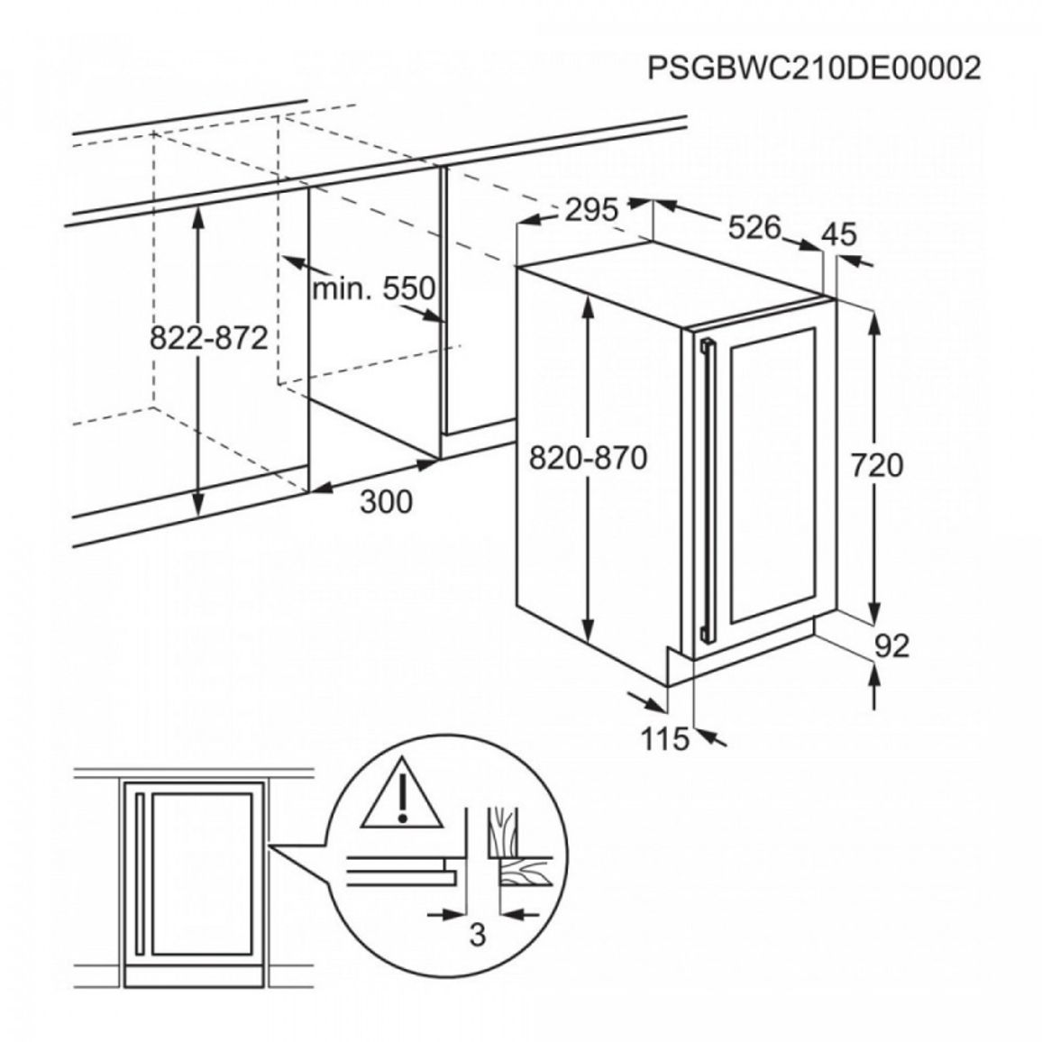 Вбудована винна шафа AWUS020B5B AEG Вбудована винна шафа AWUS020B5B AEG