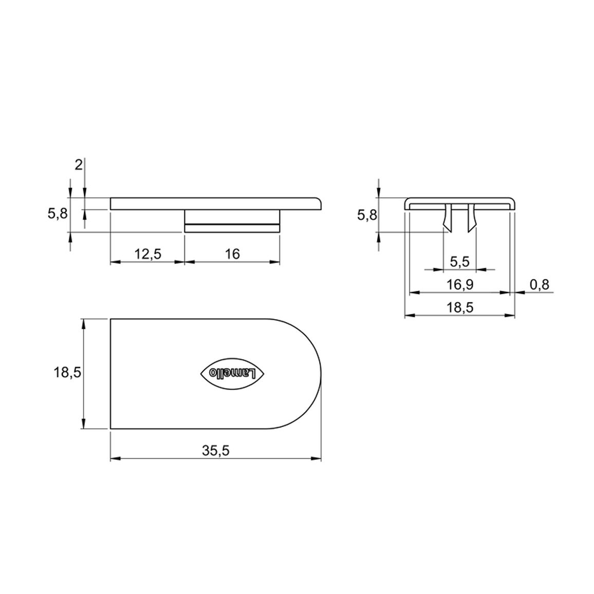 Комплект стяжки Cabineo 8 М6 для плит 14-16мм, белый, Lamello