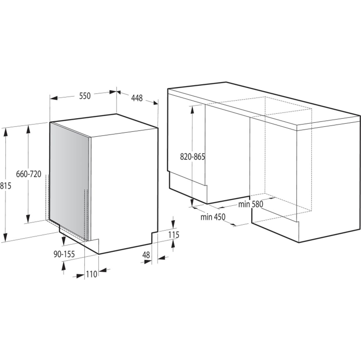 Посудомойка встраиваемая GV 520 E10 Gorenje