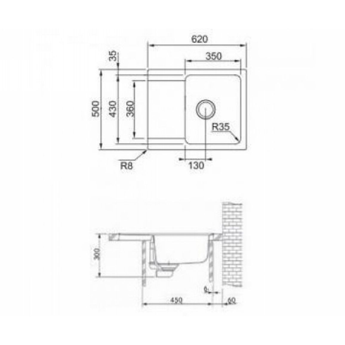 Мойка с сифоном тектонайт OID 611-62 POLAR WHITE Franke (114.0498.007) уценка