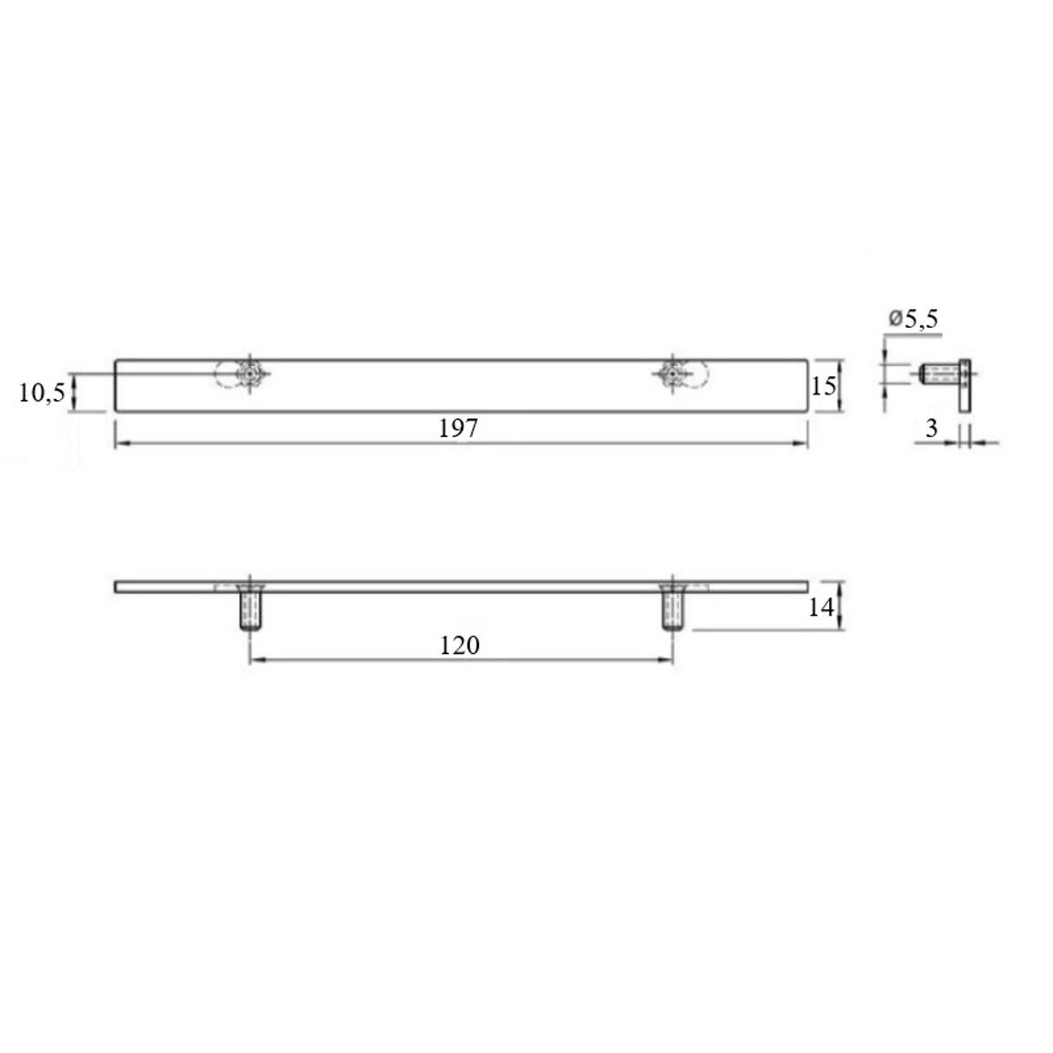 Ручка-накладка Ferro Fiori M 0065.120 черный браш