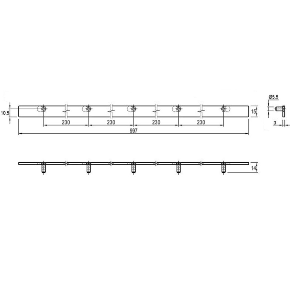 Ручка-накладка Ferro Fiori M 0065.4*230 золото браш Ручка-накладка Ferro Fiori M 0065.4*230 золото браш